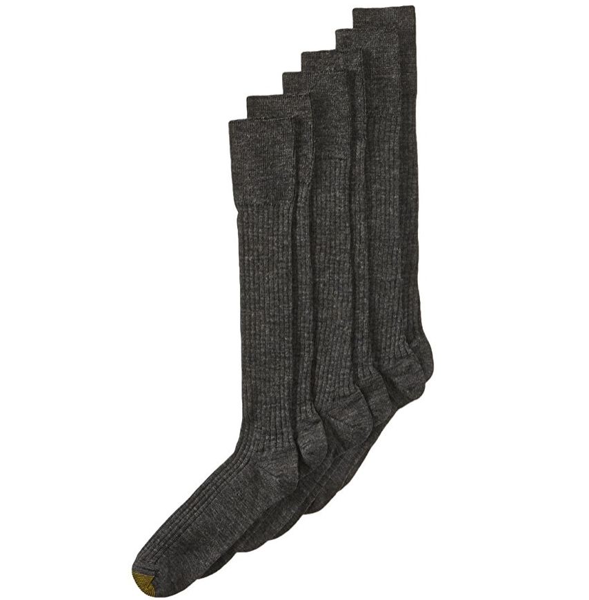 Gold Toe Windsor Wool-Blend 過小腿商務襪（3雙裝）,原價$24,  現僅售$10.33
