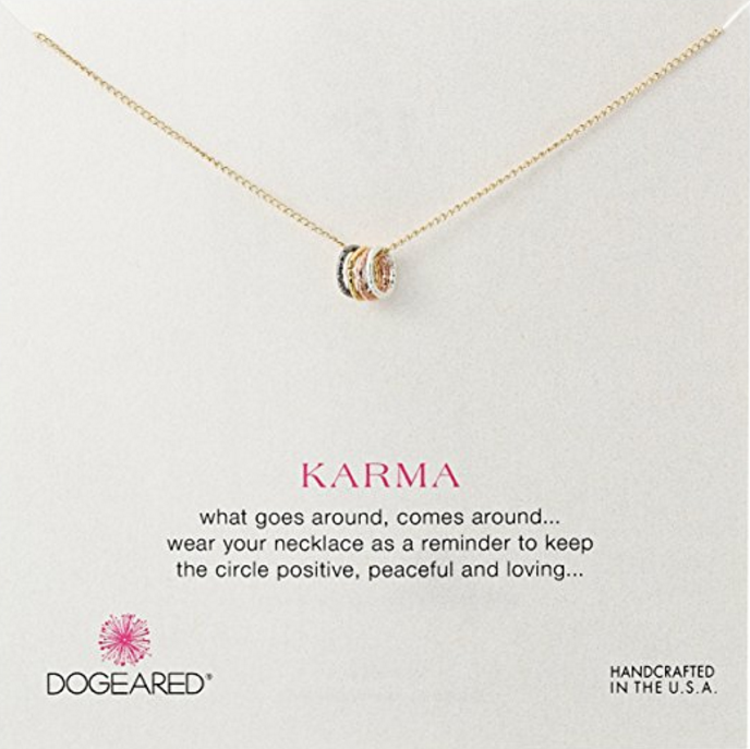 Dogeared Sparkle Karma Necklace, 18