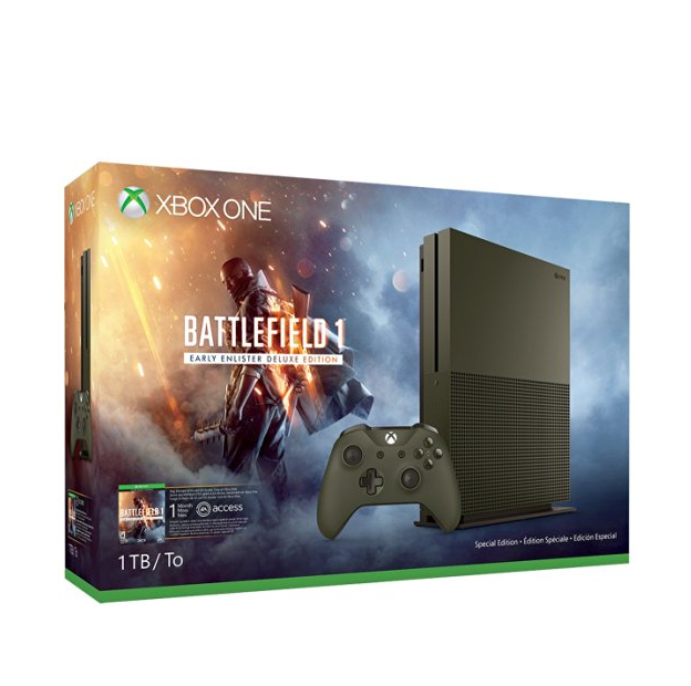 Xbox One S 1TB Console – Battlefield 1 Special Edition Bundle  only $254.99