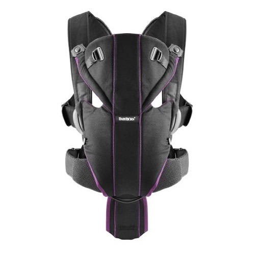 BABYBJORN Baby Carrier Miracle - Black/Purple, Cotton Mix, Only $54.59, FREE SHIPPING