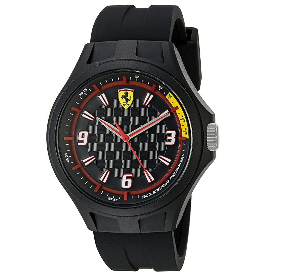 Ferrari 830278 Pit Crew Analog Display Quartz Black Watch only $41.37