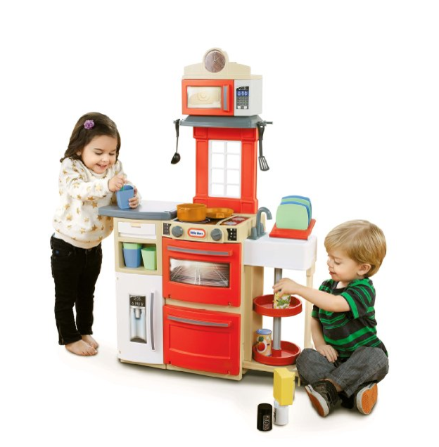 史低價！銷量冠軍！Little Tikes Cook 'n Store可摺疊過家家廚房玩具組熱賣, 原價$69.99, 現僅售$29.63