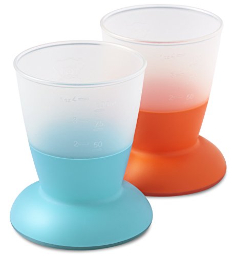 大降！史低價！BABYBJORN 兒童防滑水杯，2隻裝 （橙/藍 ），原價$17.95，現僅售$6.82