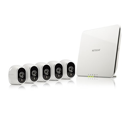 史低價！Netgear Arlo 家庭安全攝像監控系統，包括5個室內外攝像頭和一個基站，原價$629.99，現僅售$312.96，免運費