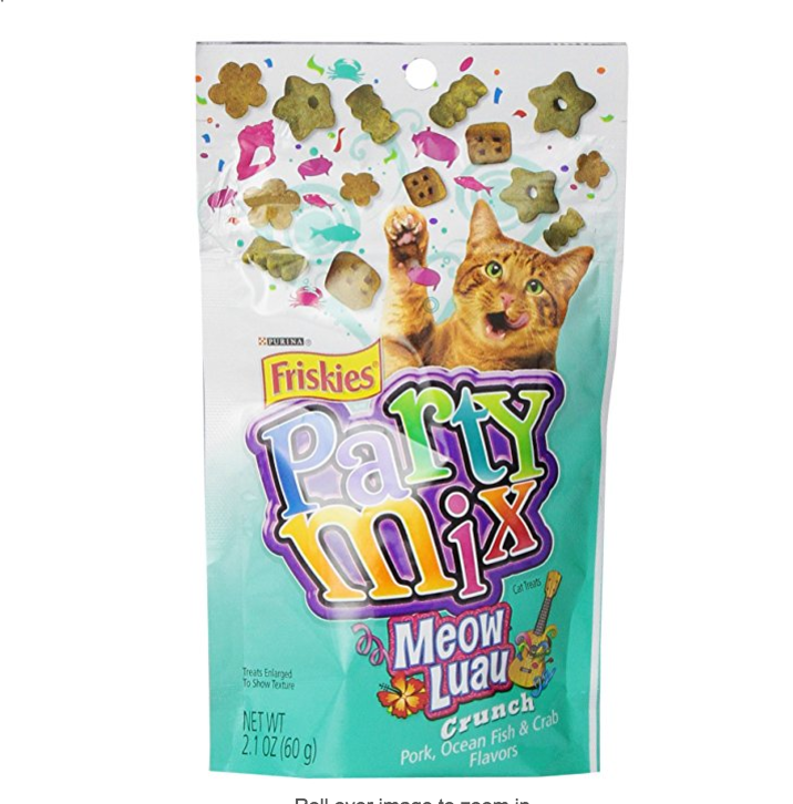 Purina Friskies Party Mix Meow Luau Crunch Cat Treats only $5.50
