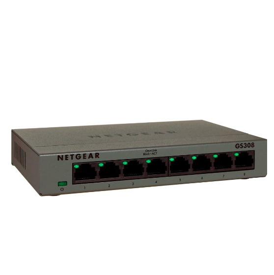 NETGEAR 8-Port Gigabit Ethernet 10/100/1000Mbps Switch (GS308-100PAS) only $15.99