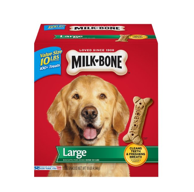 Milk-Bone 原味狗零食10磅装，大型狗或中型狗, 原价$14.99, 现仅售$6.5, 免运费！