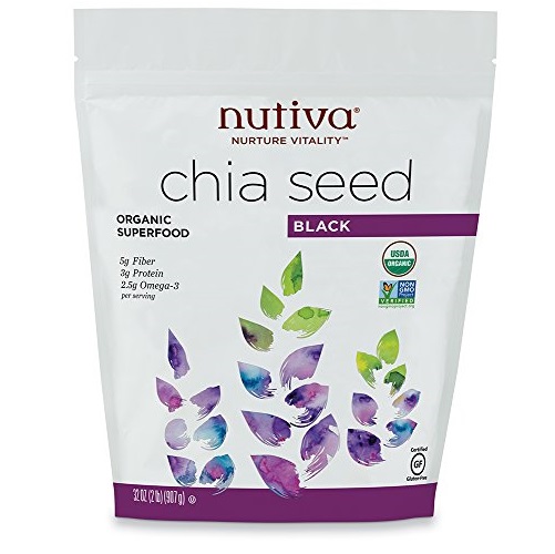 Nutiva Organic Chia Seed, Black, 32 Ounce, only $5.66