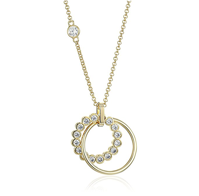 kate spade new york Cubic Zirconia Clear/Gold Pendant Necklace only $34.83