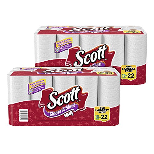 Scott Choose-A-Sheet Mega Roll Paper Towels, White, 15 Rolls, Pack of 2, Only $15.97 after clipping coupon