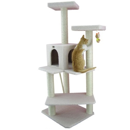Armarkat B5701 57-Inch Cat Tree, Ivory, Only $47.99, You Save $61.01(56%)
