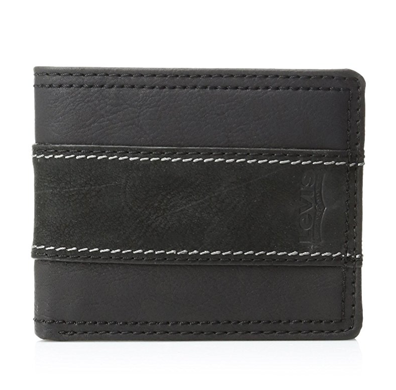 Levi's Men's Traveler Wallet with Suede Stripe only $15.19