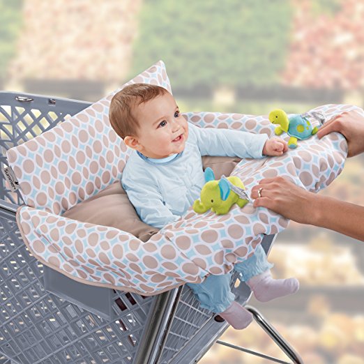 史低價！Summer Infant 2合1寶寶豪華購物推車保護墊/餐椅保護墊，帶柔軟靠墊，原價$39.99，現僅售$15.72。三種顏色可選！