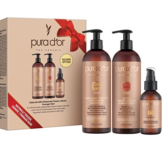 PURA D'OR Clinically Proven Professional Hair Loss Therapy Thickening Gift Set, Only $47.62, free shipping after clipping coupon