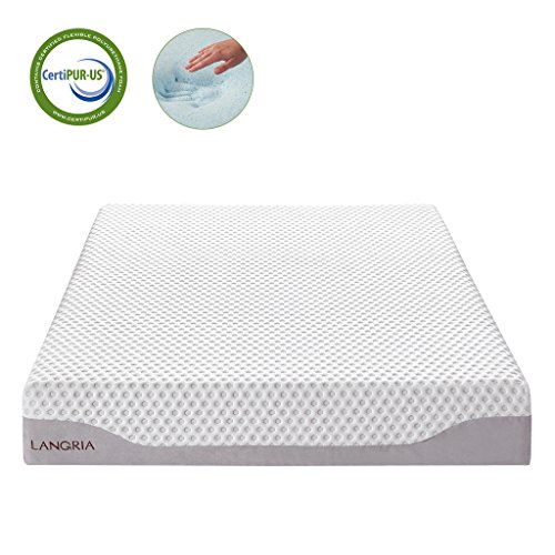 LANGRIA Premium 10 Inch Gel Infused Memory Foam Mattress with Cooling Padding Ultra Soft Removable Cover , Full Size, Only $349.00