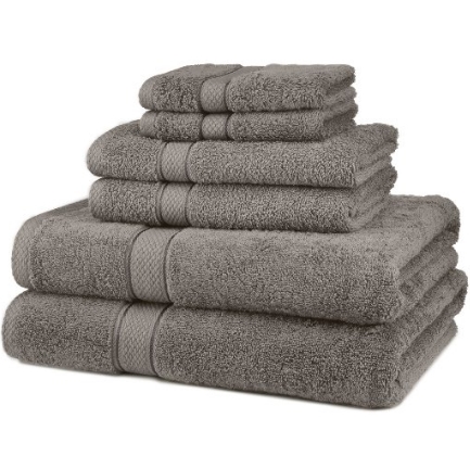 Pinzon Egyptian Cotton 6-Piece Towel Set, Grey $18.69 FREE Shipping on orders over $49