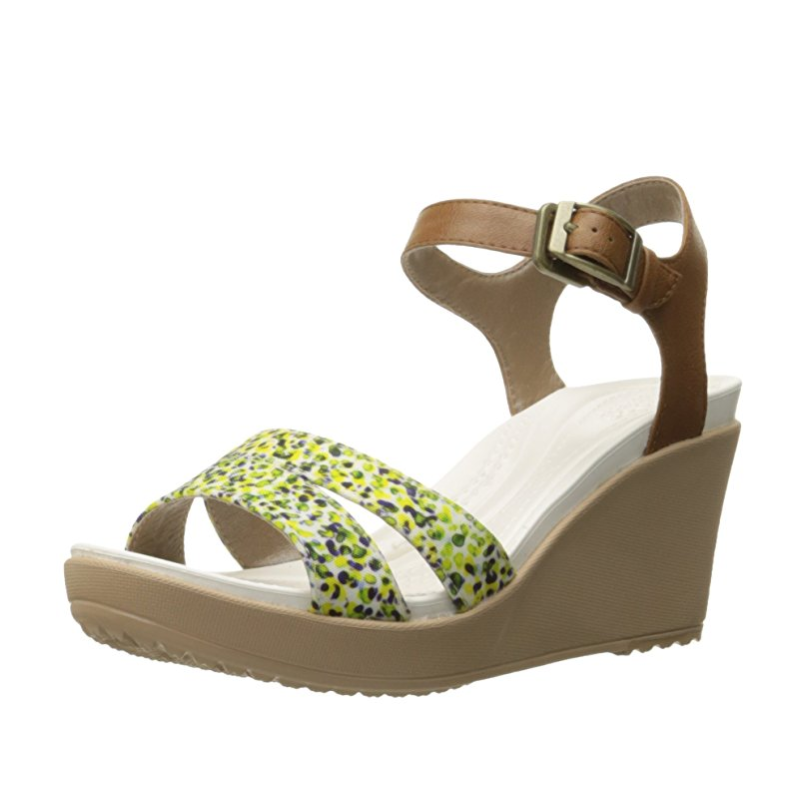 crocs Women's Leigh II Ankle Strap Wedge only $14.33
