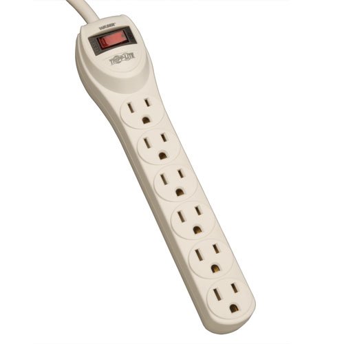 Tripp Lite 6 Outlet Home & Office Waber Power Strip, 4ft Cord with 5-15P Plug (PS6), Only $6.92