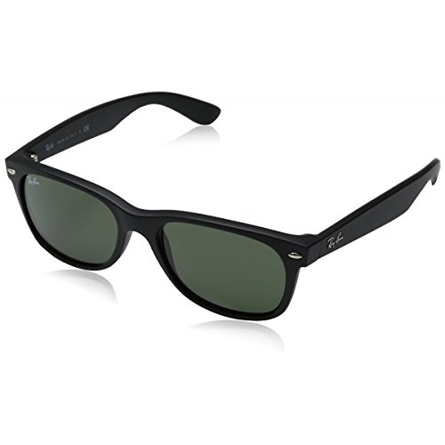 Ray-Ban NEW WAYFARER - BLACK RUBBER Frame CRYSTAL GREEN Lenses 52mm Non-Polarized, Only $85.41, You Save $54.59(39%)