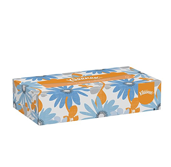 Kleenex Facial Tissue (03076), Flat Tissue Boxes, 12 Boxes / Convenience Case, 125 Tissues / Box only $10.44