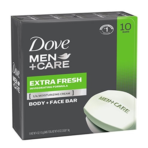 Dove Men+Care Body and Face Bar, Extra Fresh, 4 Ounce, 20 Bar, Only $14.22