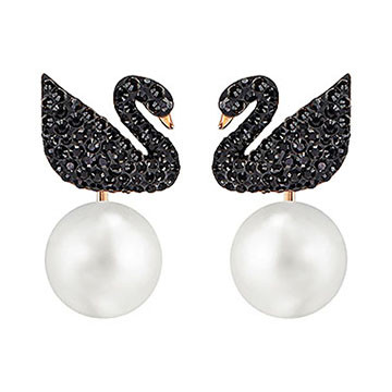 30% Off SWAROVSKI Iconic Swan 18K Rose Goldplated Ear Jackets @ Lord & Taylor