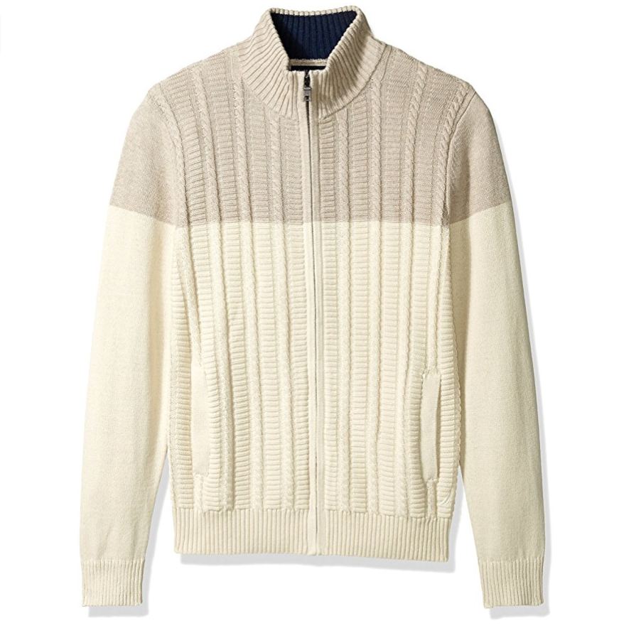 Nautica Men's Zip-Front Cable-Knit Cardigan Sweater only $34.99