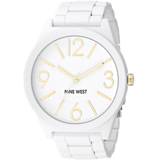 Nine West Women's NW/1678WTWT Matte White Rubberized Bracelet Watch $22.64 FREE Shipping on orders over $49
