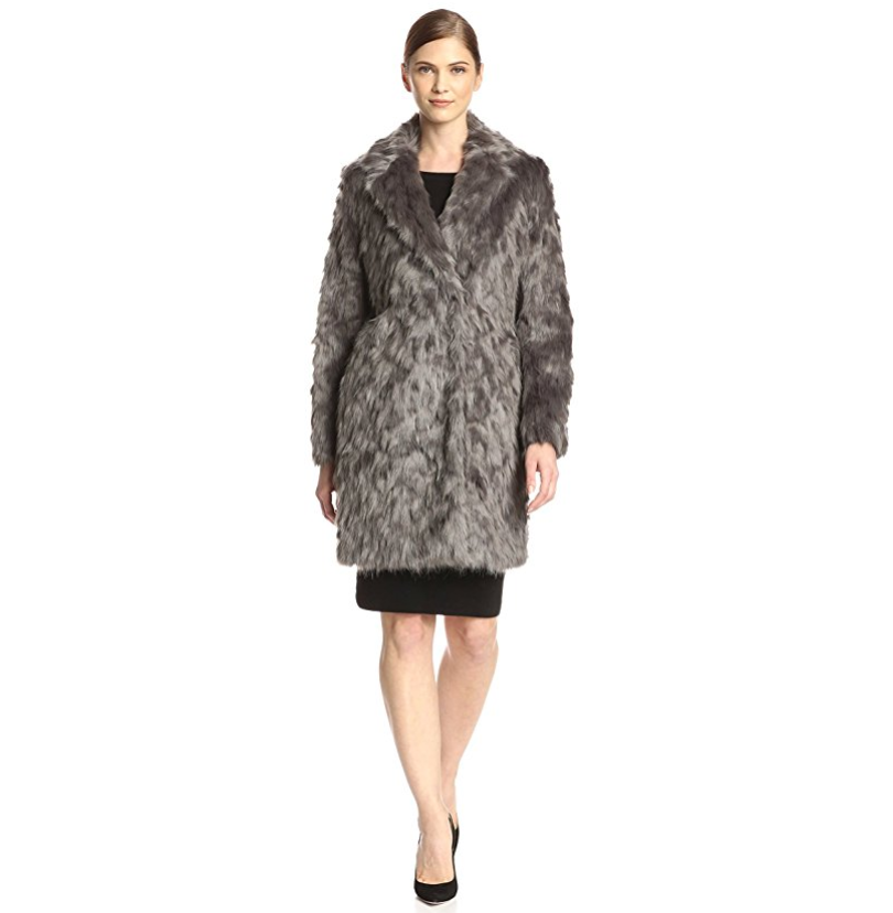 Vera Wang Women's Rocha Faux Fur Overcoat only $100.77