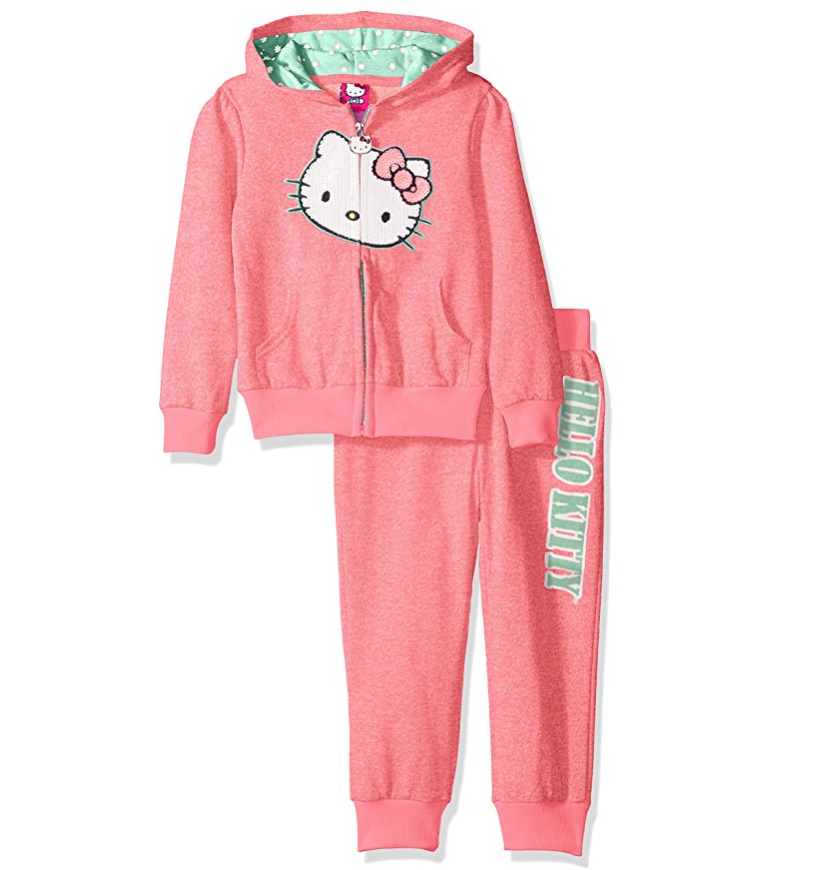 Hello Kitty Girls' French Terry Heather Active Set only $13.43