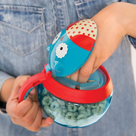 Skip Hop Baby Zoo Little Kid and Toddler Snack Cup with Snap Top Lid and No Spill Opening, Multi, Otis Owl only $4.5