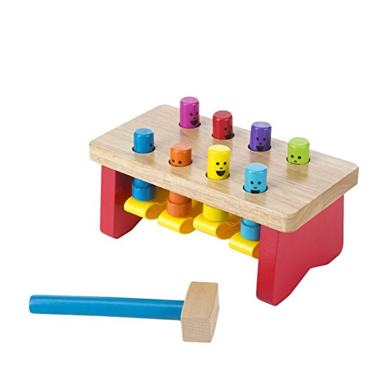 Melissa & Doug Deluxe Pounding Bench Wooden Toy With Mallet only $8.49