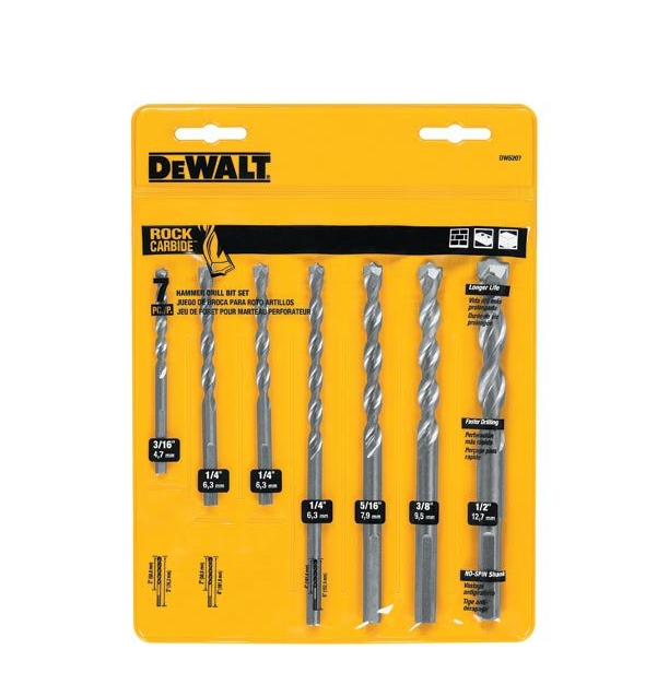 DEWALT Masonry Drill Bit Set, Percussion, 7-Piece (DW5207), List Price is $31.88, Now Only $9.98, You Save $21.90 (69%)