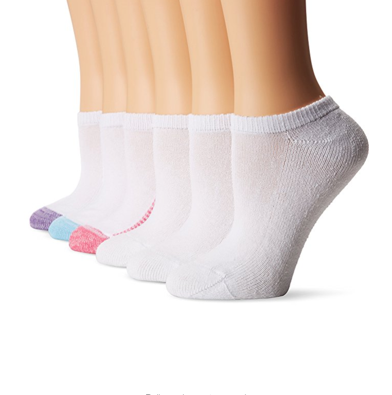Hanes Women's 6 Pack Comfort Blend No Show Sock only $6.78