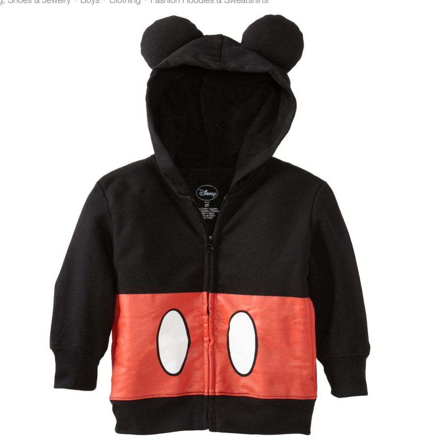 Disney Boys' Mickey Mouse Hoodie only $14.77