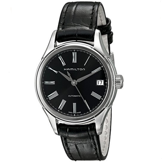 Hamilton Men's H39415734 American Classic Valiant Stainless Steel Automatic Watch with Black Leather Band $327.76 FREE Shipping