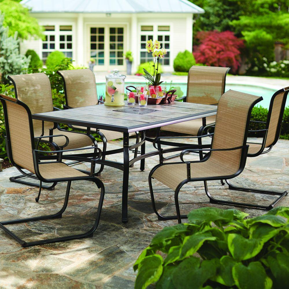 Hampton Bay Belleville 7-Piece Patio Dining Set, only $249.00, free shipping