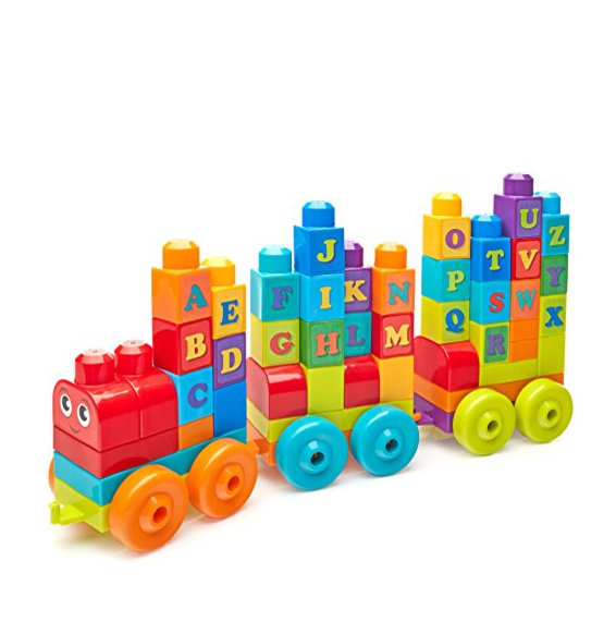 史低價！Mega Bloks 字母小火車積木玩具, 原價$19.99, 現僅售$8.99