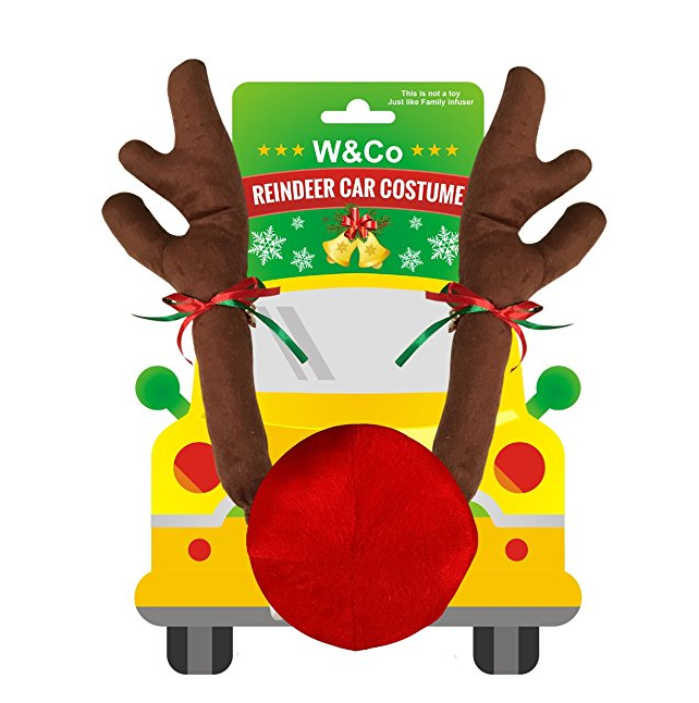 W&Co Car Reindeer with Jingle Bells Costume Reindeer Christmas Car Character Kit Party Accessory only $10