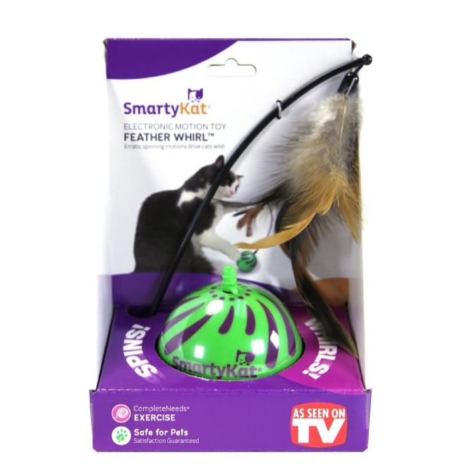 SmartyKat Feather Whirl Electronic Motion Cat Toy, As Seen On TV only $7.17