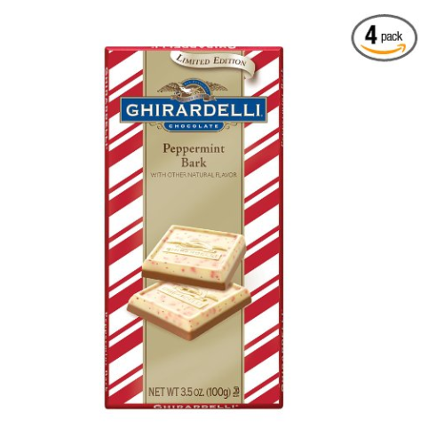 Ghirardelli Peppermint Bark 薄荷牛奶巧克力,3.5 oz x4包, 现仅售$2.89