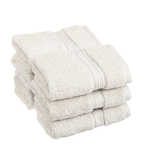Superior 900 Gram 100% Premium Long-Staple Combed Cotton 6-Piece Face Towel Set, Stone only $10.99
