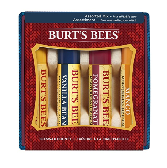 Prime ONLY: Burt's Bees Beeswax Bounty Holiday Gift Set, 4 Lip Balms in Gift Box, Assorted Flavors for only $7.99