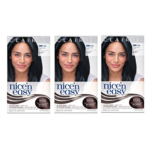 Clairol Nice 'n Easy 染髮劑2BB自然藍黑色 3盒裝, 現點擊coupon后僅售$1.99