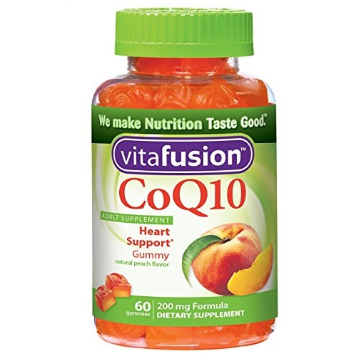 保护心脏健康！Vitafusion成人水果味道CoQ10 200毫克+维生素 小熊糖，60粒，原价$16.65，现仅售$9.60，免运费！