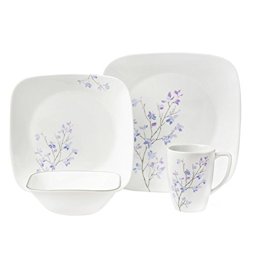 Corelle Square 16-Piece Dinnerware Set, Jacaranda, Service for 4, Only $36.94, free shipping