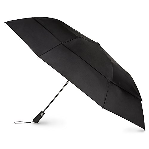 Totes Blue Line  Golf-Size Vented Canopy Compact Umbrella, Black, One Size, Only $14.62, You Save $11.32(44%)