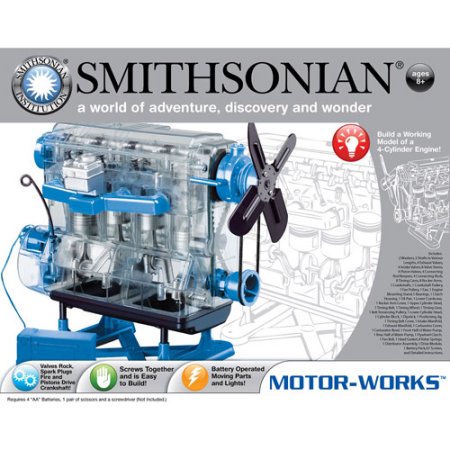 Walmart：Smithsonian Motor-Works 仿真4缸发动机模型，原价$37.98，现仅售$26.56。购满$50免运费或实体店取货！
