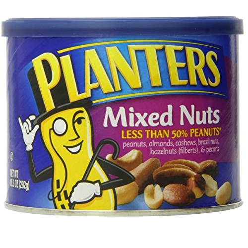 Planters Nuts Deluxe Mixed混合腰果，10.3 oz/罐，共4罐，原价$19.92，现点击coupon后仅售$12.48，免运费