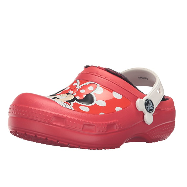 卡洛驰 crocs CC Minnie Lined 女童保暖洞洞鞋, 现仅售$7.54